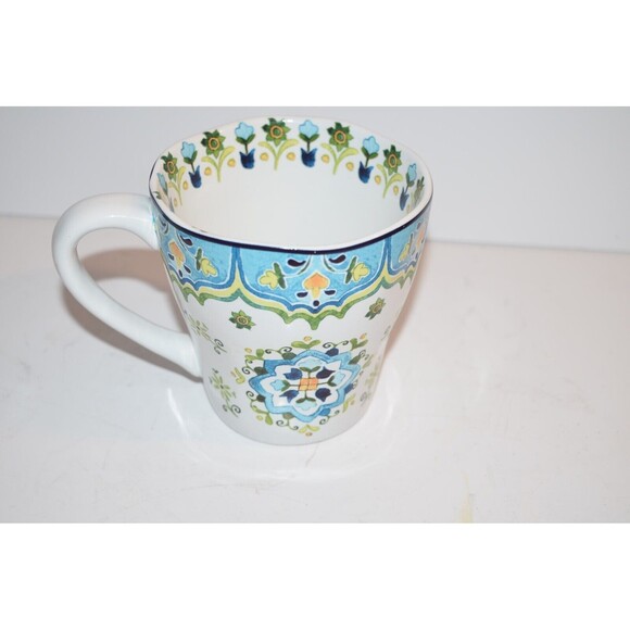 Pier 1 Imports Celeste Coffee Tea Mug Cup 14 oz. Floral Bright Spring - Picture 5 of 8